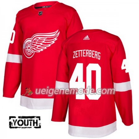 Kinder Eishockey Detroit Red Wings Trikot Henrik Zetterberg 40 Adidas 2017-2018 Rot Authentic
